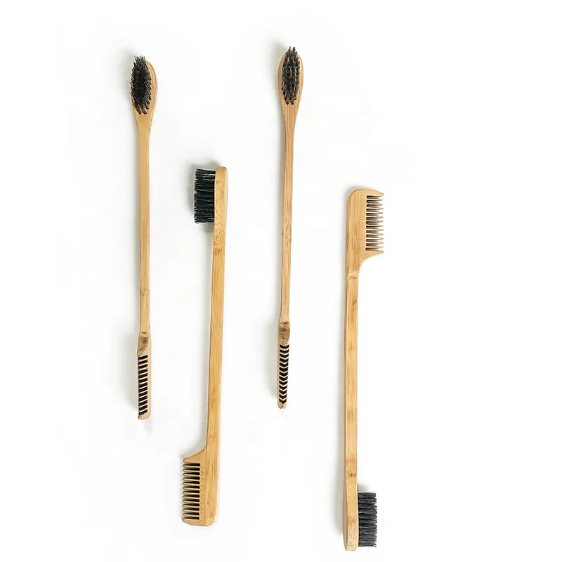 Wholesale Custom Logo Ecofriendly Bamboo Boar Bristle Hair Edge