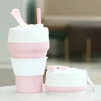 

Custom Reusable Leak Proof Recycled Fancy Collapsible Silicone Foldable Coffee Mug Cup With Lid