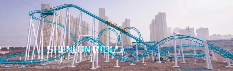 Extreme Thrilling Adult Game Large Roller Coaster Spin Track Car for sale