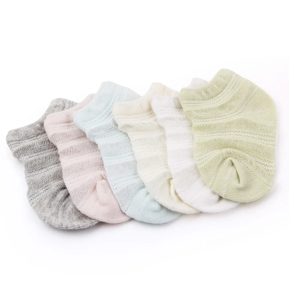 

Summer Mesh Thin Infant Socks Boat Socks Stockings Breathable Quick Dry Knitted Support Newborn Children 0-3 Years Old Baby, Picture