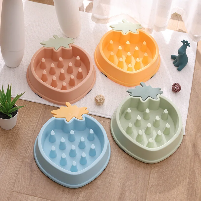 

Plastic Dogs Bowls Slow Feeding Feeder Bowls Pets Dogs Food Bowls