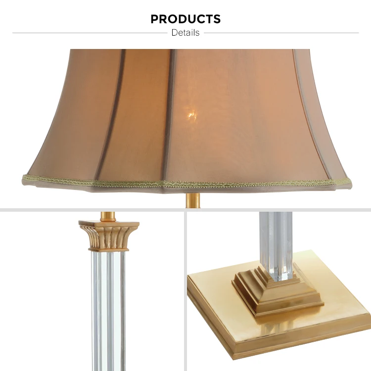 crystal column modern decorative floor lamp