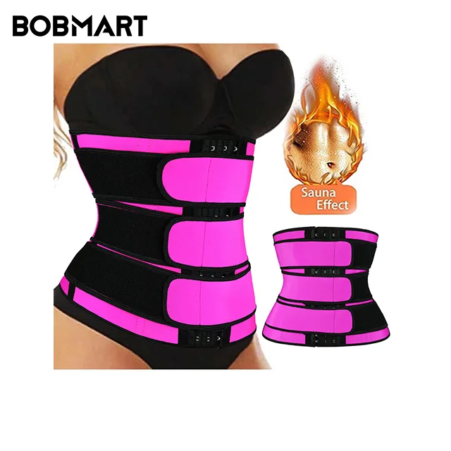 

Sexy 2020 hot sell Women Body Slimmer Tight Running Belt Latex Waist Trainer hooks
