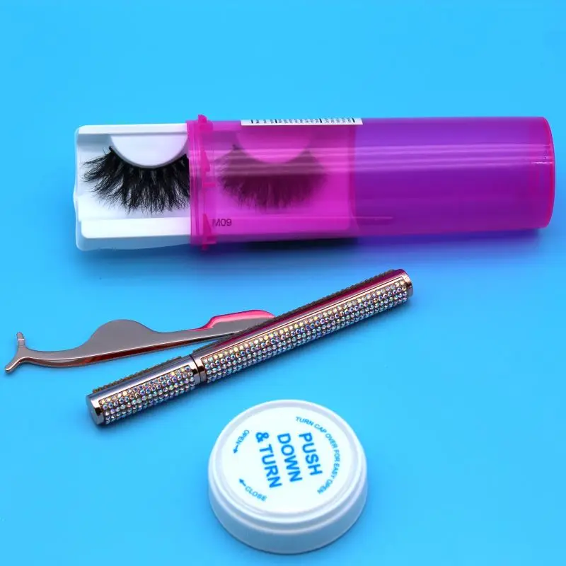 

Strip Box extensions 0.25 dramatic 25mm mink eyelashes with packing, Natural black