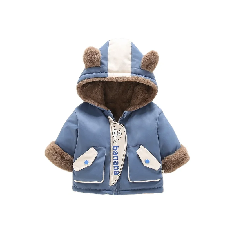 

Boys Girls Clothes Jackets Hooded Zipper Coat Autumn Winter Warm Fashion Outwear Jackets Children's Clothing
