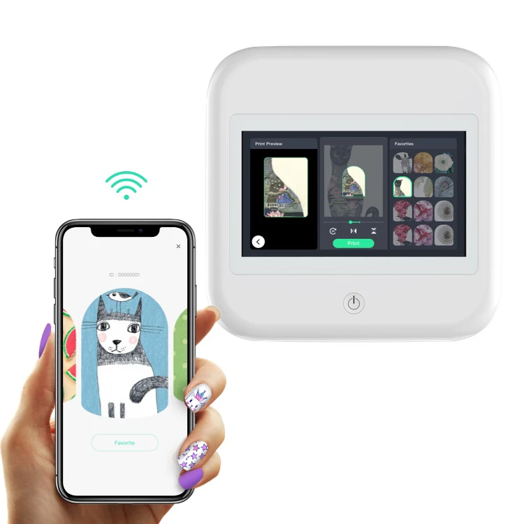 

automatic nail polish printer machine sticker 3d art portable Nail printer