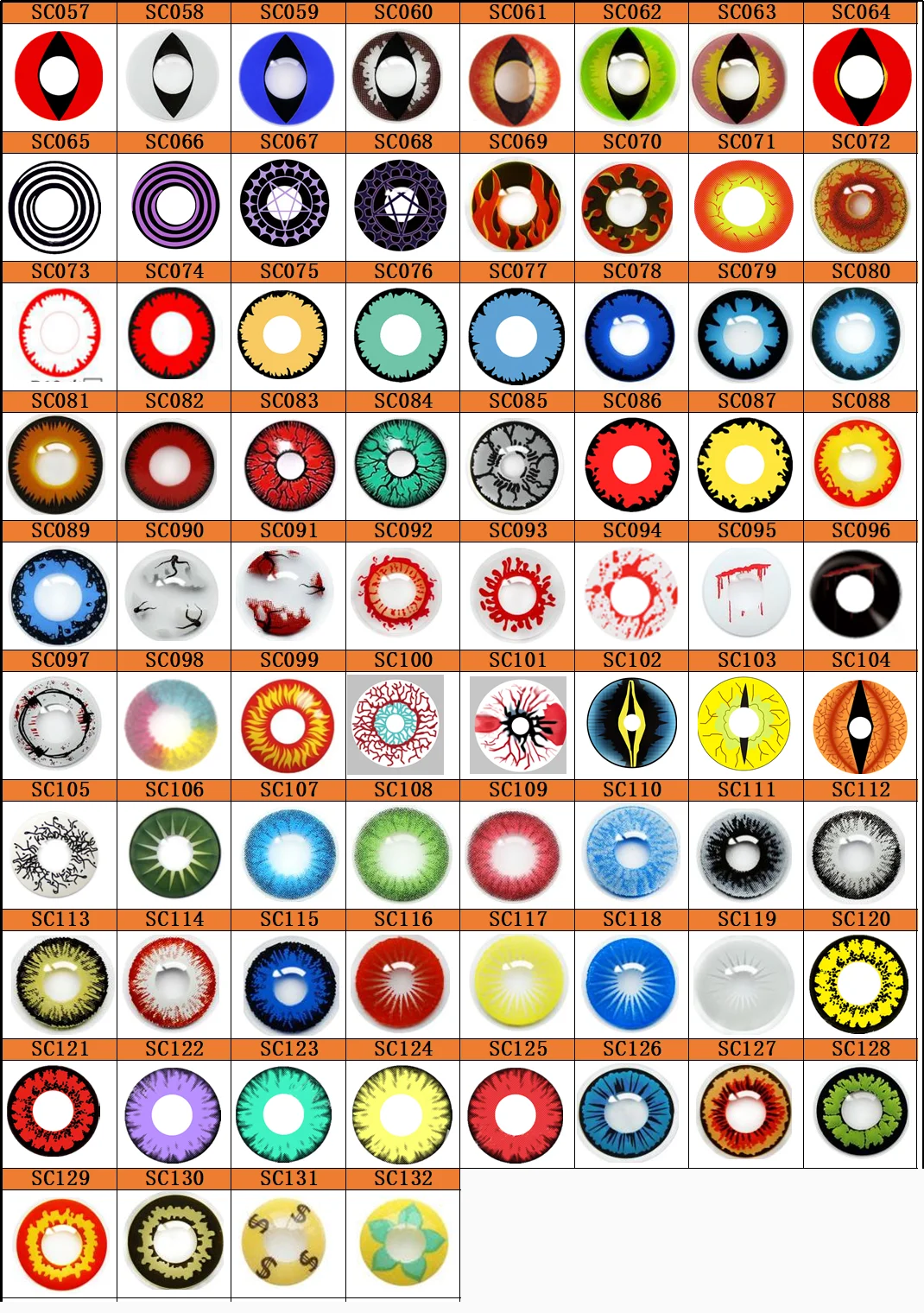 
Meetone best selling cosplay sharingan crazy contact lenses halloween 