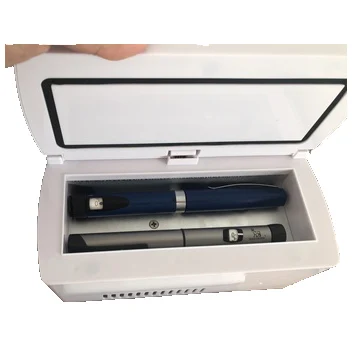 

Storage battery quick refrigeration LED insulin cold box, White