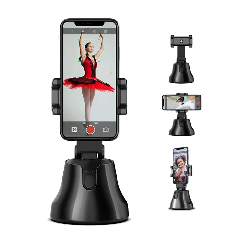 

Laudtec Apai Genie, 360 Rotation Auto Tracking Making Photo And Video Tripod Selfie Stick Smart Gimbal Stabilizer Phone Holder//, White, black