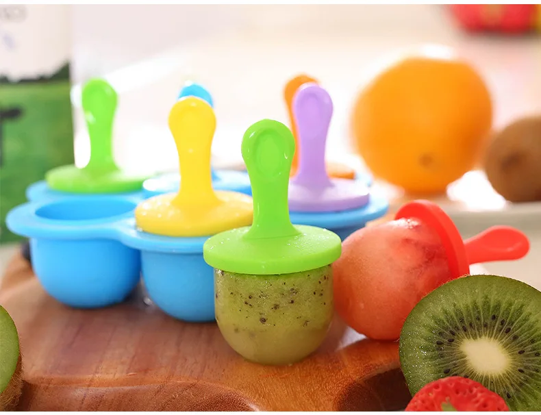 Custom Kids 7 Cavities Portable Cute Fresh Frozen Fruit Mixer Feeder