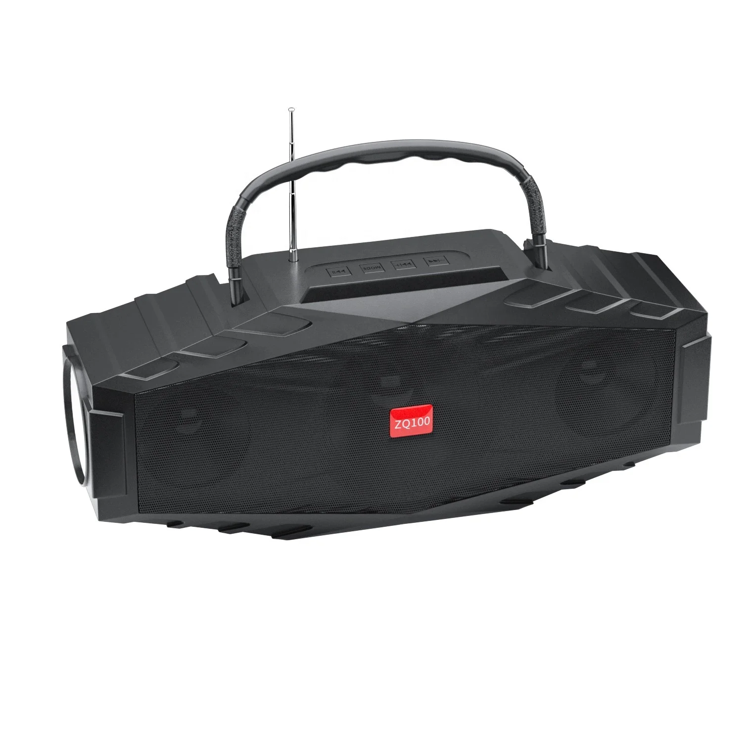 

ZQ100 Portable Handheld Bass Outdoor FM radio Flashlight 1200mah Solar power bluetoth wireless speaker