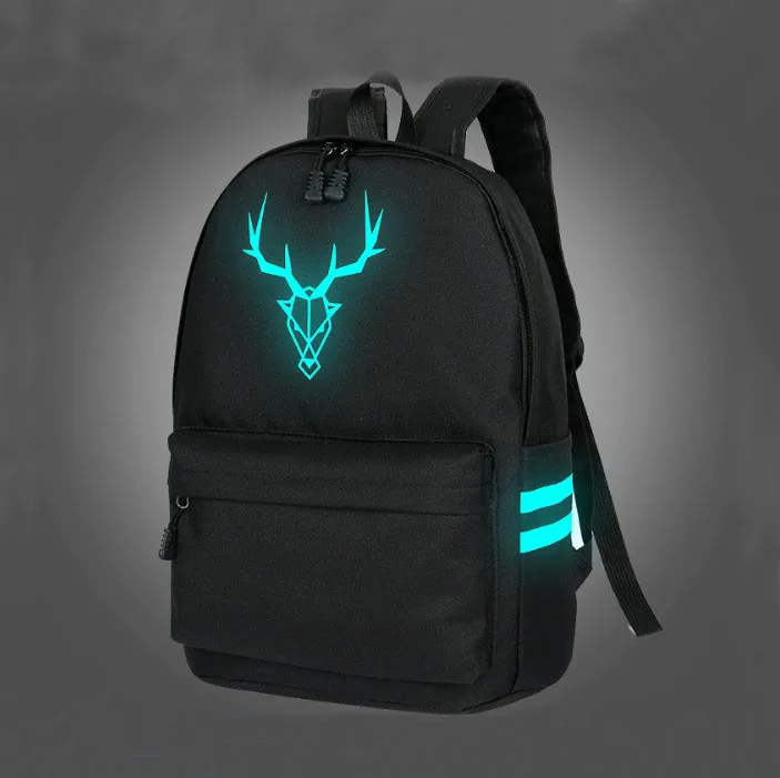 

outdoor Boys Girls School Rucksack back pack USB Charging Port Teenagers oxford bag Bookbag Luminous Backpack