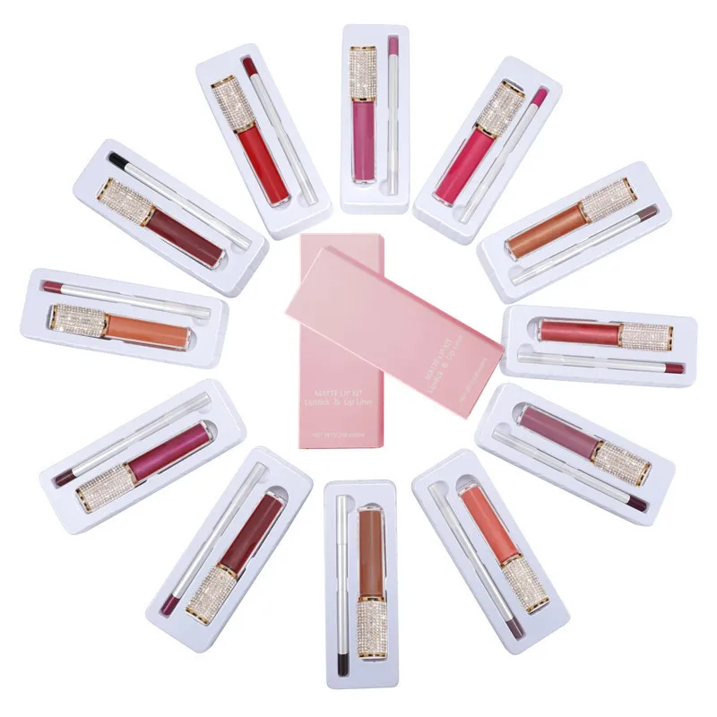

Cosmetic Wholesale lip gloss kit 20 colors private label lipstick set
