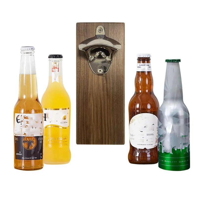 

Vintage Skeleton Key Unique Beer Gift Wall Mount Magnetic Beer Bottle Opener Wall Mounted With Catcher, Various colors