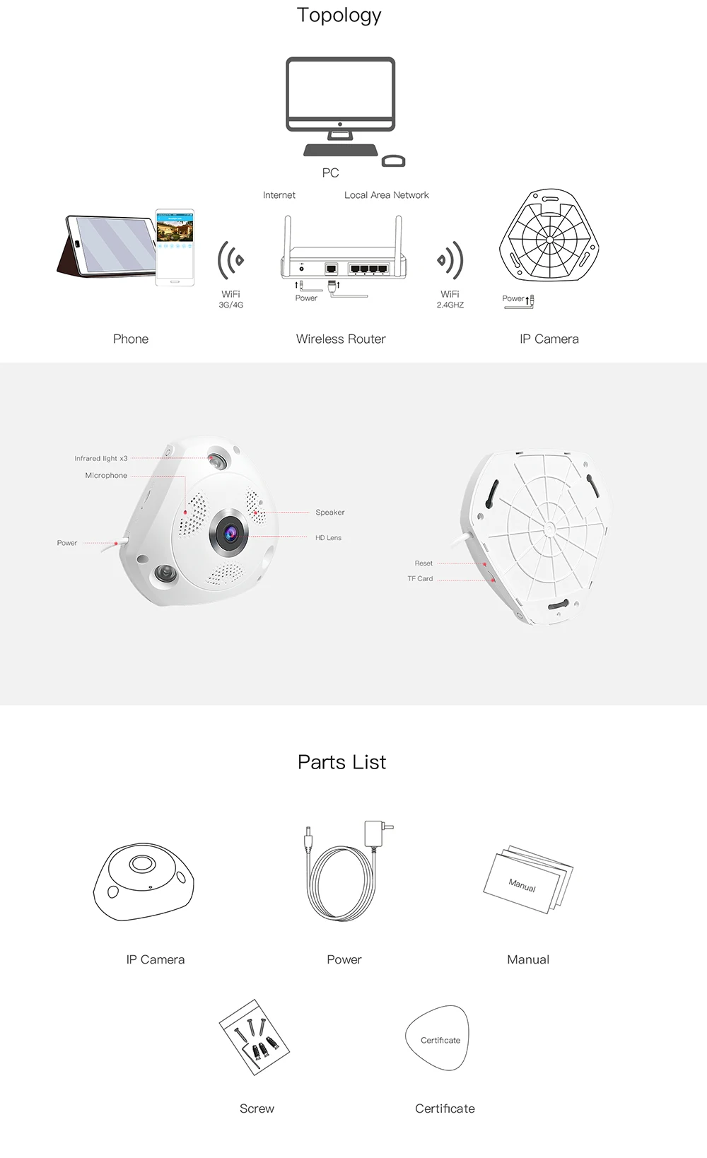 Vstarcam C61s 1080p Home Security Camera Cloud Storage 360 Degree