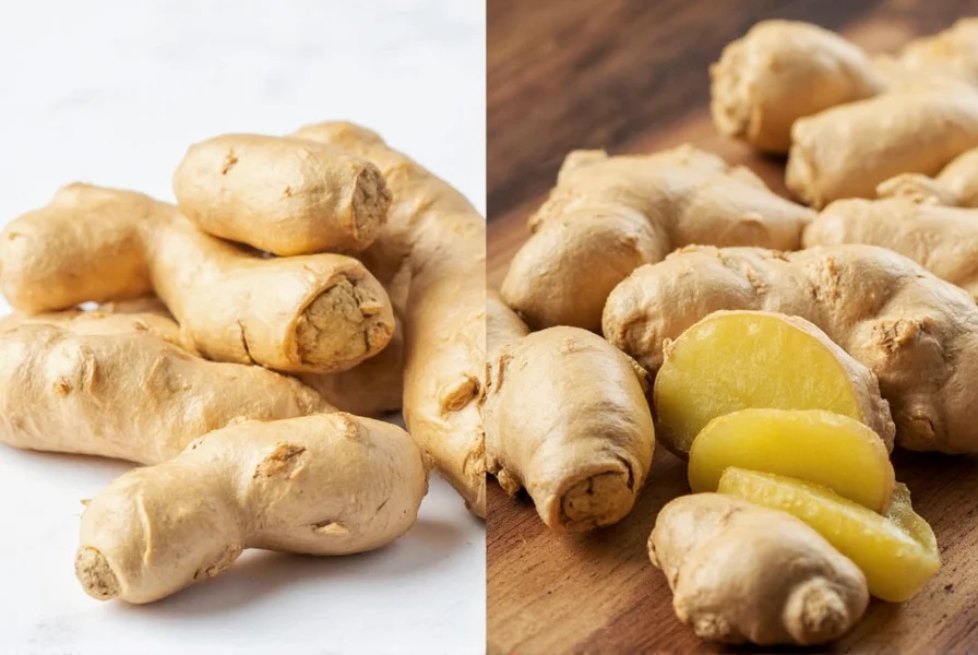 Various culinary applications of dry ginger including spice blends, baked goods, and savory dishes