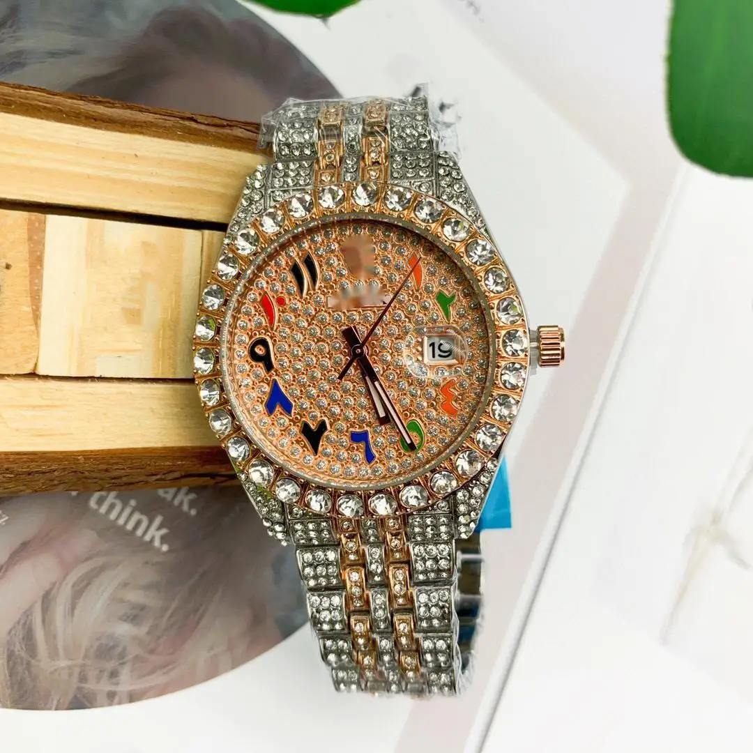 

Popular Mens Minimalist Watch Top Quality Diamond Watch Iced Out Silver Watch