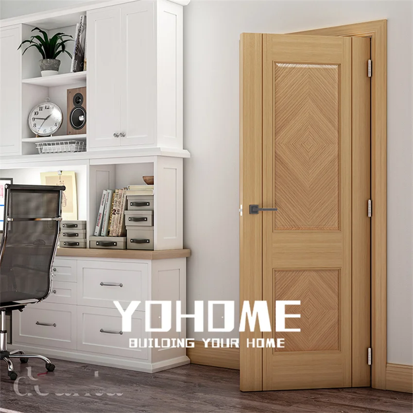 

North American standard flush internal bedroom door panel indoor doors wooden solid oak indoor wooden door for hotel
