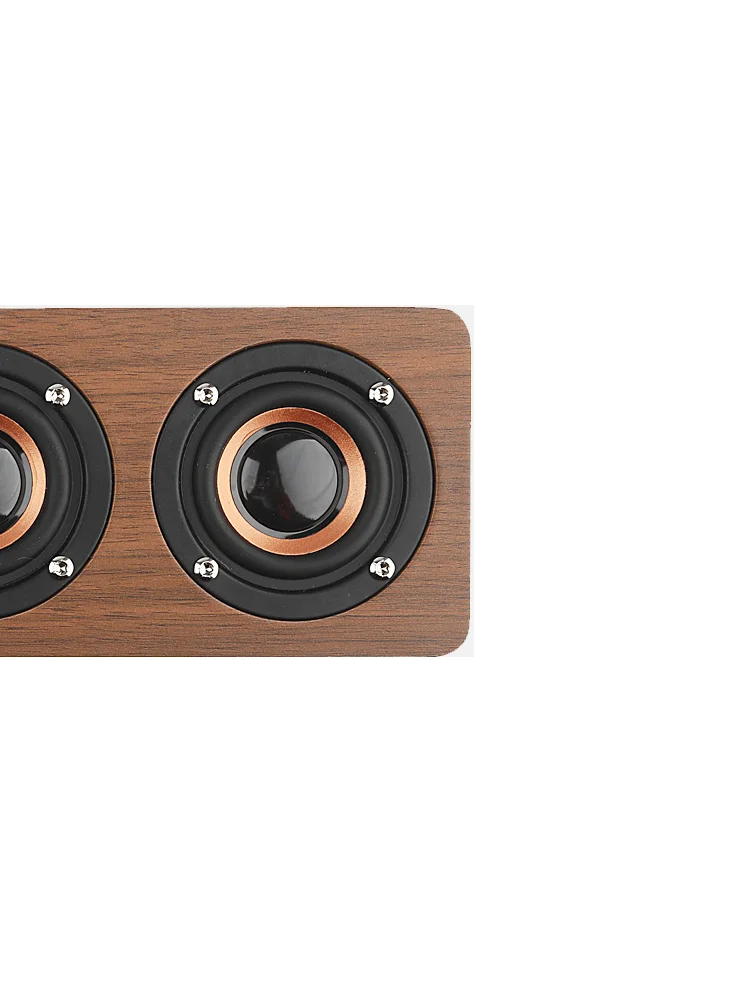 Wood Bluetooth Speaker Retro HIFI 3D Dual Loudspeakers Bluetooth Wireless Speaker With Hands-free Sound Box TF AUX IN - ANKUX.COM