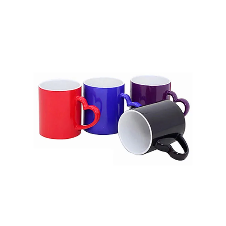 color change sublimation blanks 11oz Christmas gifts matt  black ceramic magic coffee porcelain mugs
