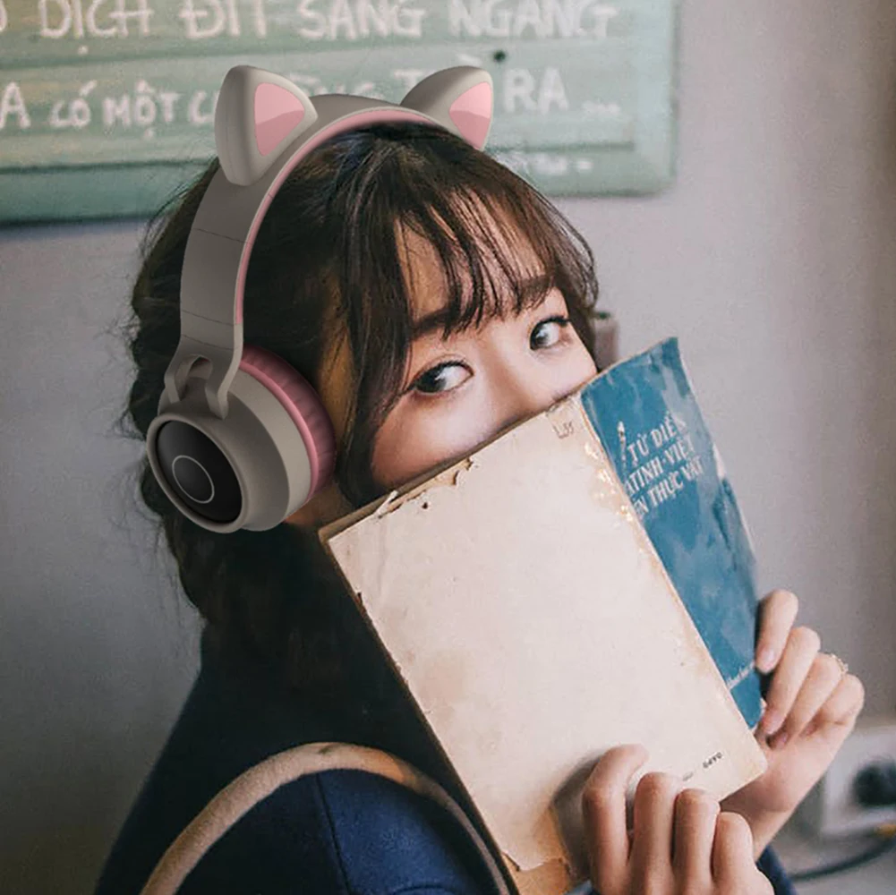 

Girls Gift Kids Wireless headband cat bluetooth headphones