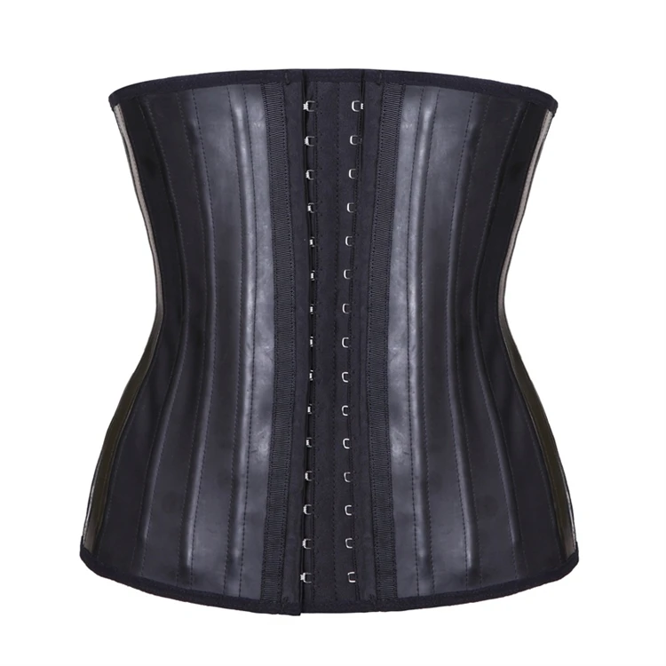 

ETHAN 25 steel glossy body Shaper Steel Corset Waist Trainer Seamless In Latex, Black rose red grey