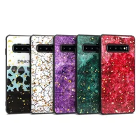 

Saiboro Glitter Glossy Marble Epoxy Resin TPU PC Back Cover Cell Phone Case For samsung galaxy s10 s10e s10 plus