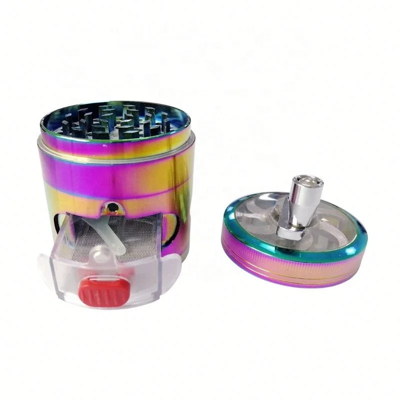 

Colorful 4 Part Hand Crank Dry Herb Grinder with Drawer Diameter  Zinc Alloy Cigarette Grinder jhcentury, Picture
