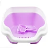 Top entry hidden disposable plastic large sifting cat litter tray box