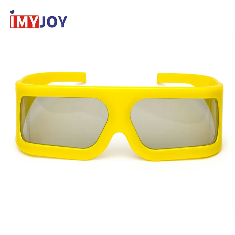 

Frame Linear Polarized 3D Glasses eyes cinema glasses For 3D 4D 5D 6D Cinemas, Yellow