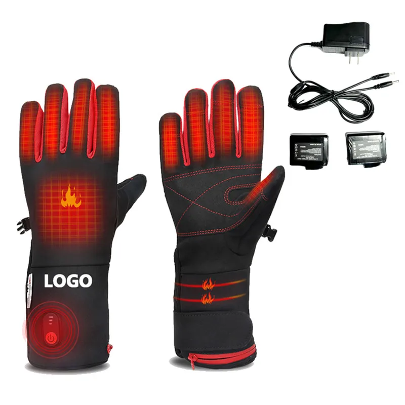 7.4v Touch Screen Heated Gloves Winter Thin Verwarmde Handschoenen Usb Electric Battery Rechargeable Heated Glove Liner