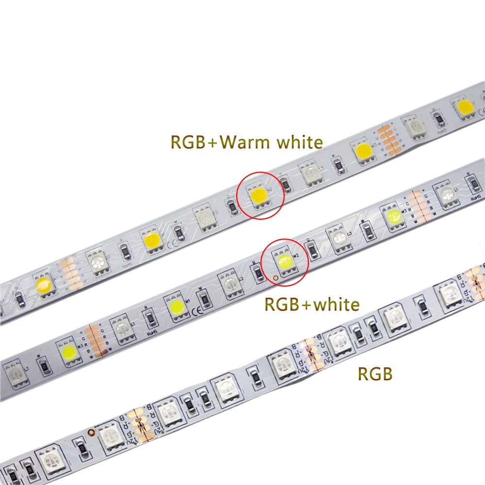 Color Changing 16.4ft 360 LEDs Flexible Strip 5050 RGBWW Rope Light wifi Controller smart led strip lights works with alexa