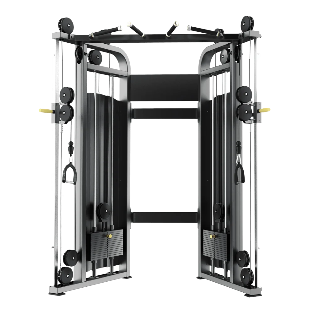 

DUAL ADJUSTABLE PULLEY FULL Functional Trainer Cable Machine, Black or customized