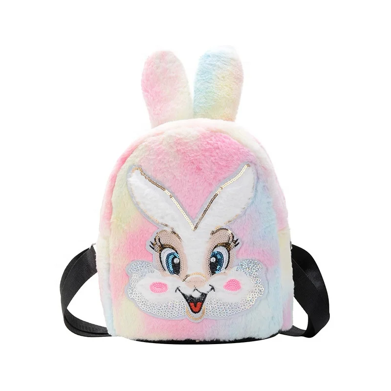 

Wholesale Cute Fall Plush Kids Bag Rabbit Ear Children Backpack Unicorn Design Backpack Winter, Customized