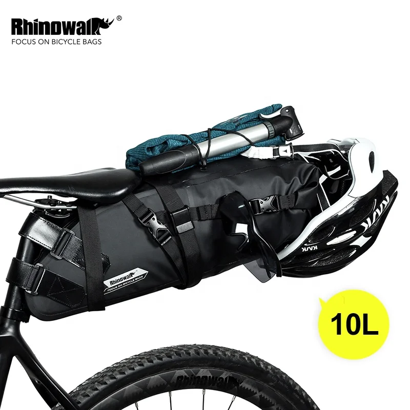 

Rhinowalk Waterproof MTB Road bicycle saddle Bag Cycling bag bike rear seat bag, Black