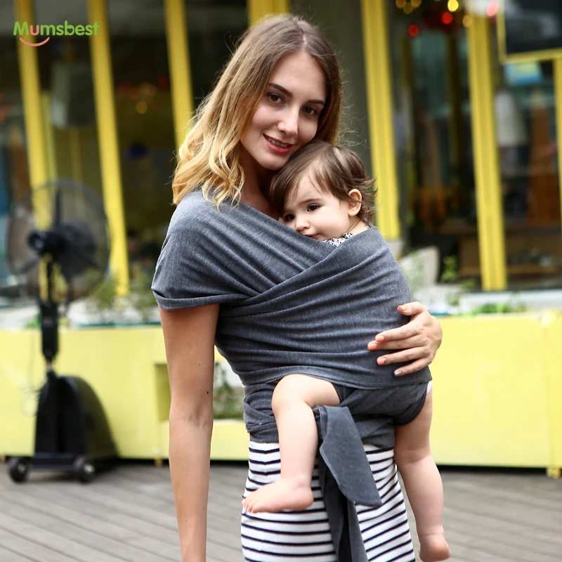 

Free Shipping Grey Stretchy Infant Sling Perfect Baby Wrap Carrier for Newborn Babies up to 35 lbs, Mix