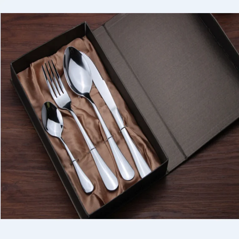 

High Grade Box Packing 4 Pcs Stainless Steel Flatware Set