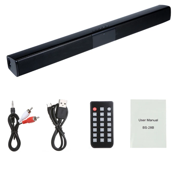 

Active Portable sound bar Computer FM Sound bar Home theatre with bluetooth, Black