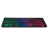 

Ultra Slim and 3 Colors Rainbow backlit Office Computer Wired Chocolate Keys Keyboard
