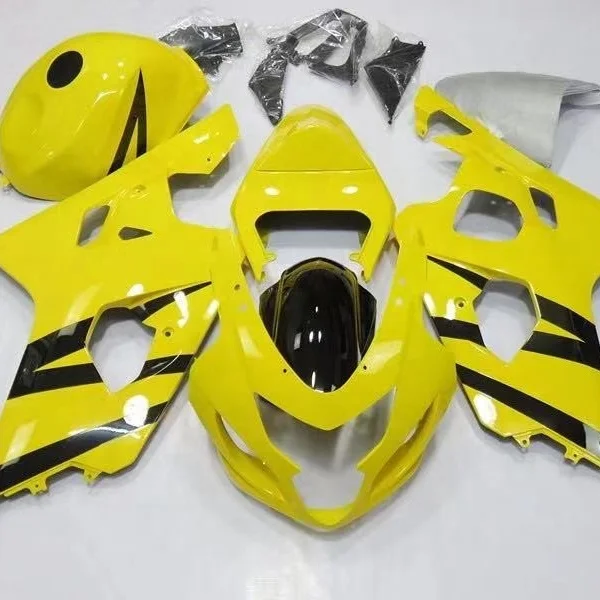 

2021 WHSC Motorcycle Cowling Kits For SUZUKI GSXR600-750 2004-2005 Black Yellow, Pictures shown