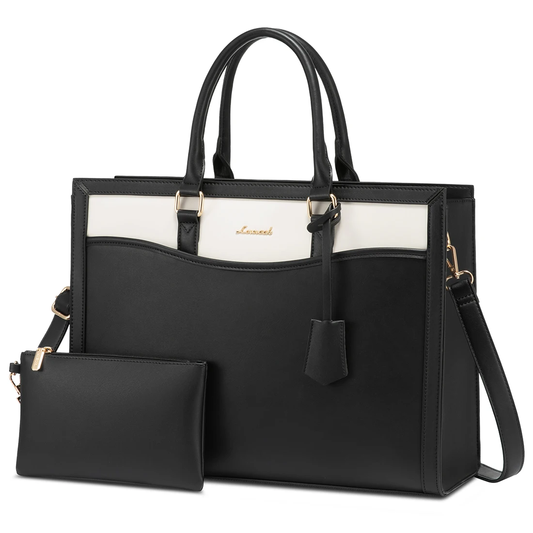 LOVEVOOK 2024 Hot Sales Business Shoulder Bag Computer Tote Bag Handbag Waterproof Luxury Customize Leather Laptop Bag for Women