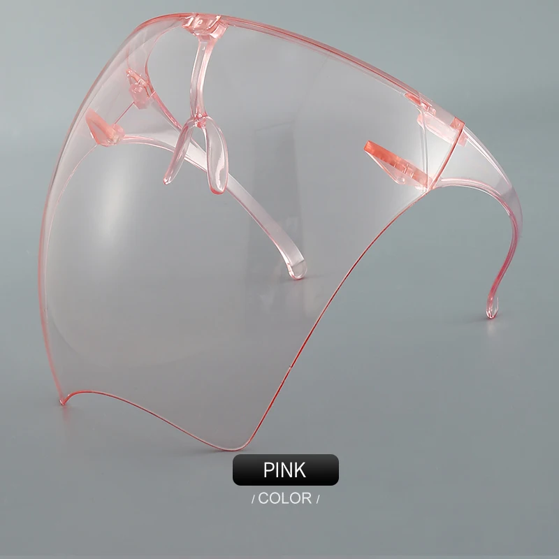 

clear face screen protection full face shield plastic glasses mask, 13 colors