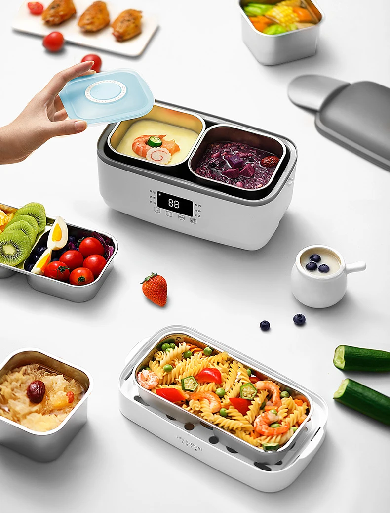 Electric Lunch Box Insulation Can Be Plugged In To Reserve Heating