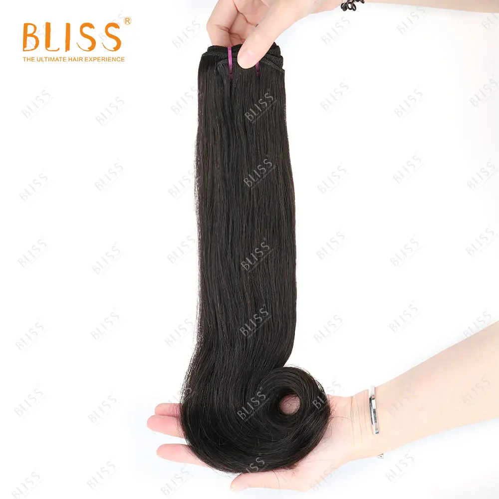 

Bliss 10A Double Drawn Raw Brazilian Remy Hair Bundles,100% Unprocessed Super Double Drawn Cuticle Aligned Human Hair Bundles