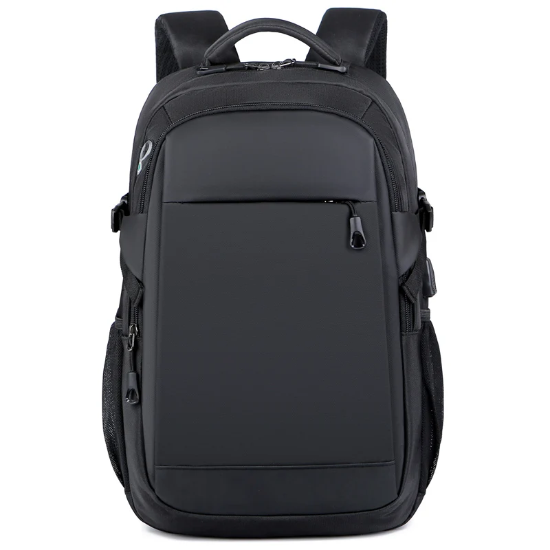 Custom New15.6 Inch Waterproof leather business school computer anti theft office men's travel USB laptop bag backpack for women