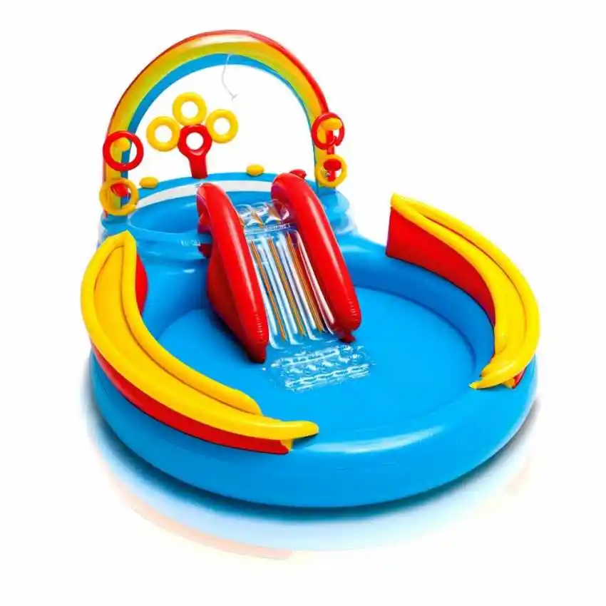 

INTEX 57453 Rainbow Ring Play center inflatable water slide island fun pool