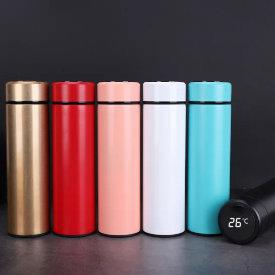 

2020 new arrival Hot and Cold Drinks Smart Insulated Stainless Steel thermo vacuum bottle with LED display, Customized colors acceptable