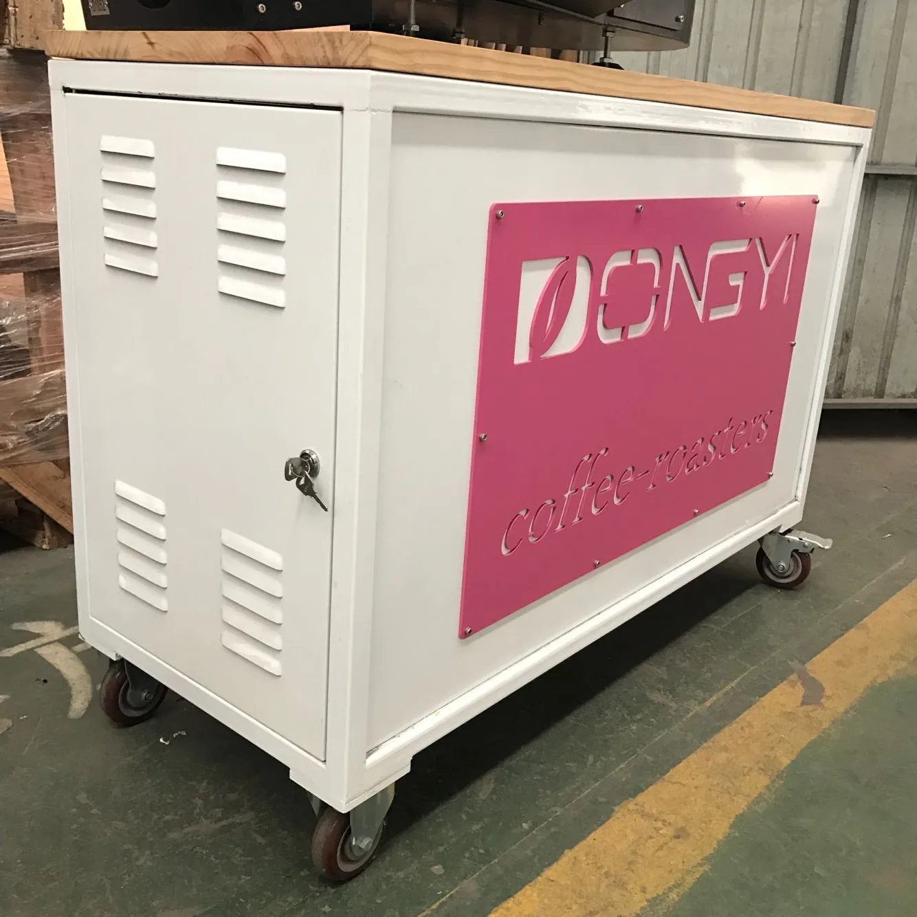 
DONGYI ZX-2 Worktable for 1kg 2kg 3kg Coffee Roaster with Moving Wheels 