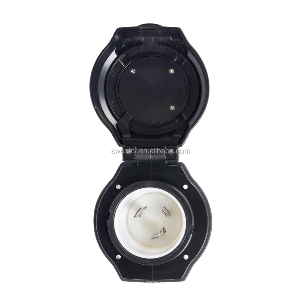 J314 30a 250v Rv Inlet With Power Indicating Light For Trailer Marine