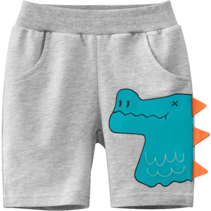 

free shipping kids clothes 2021 fashion high quality sports shorts for kids fashion dinosaur printing shorts